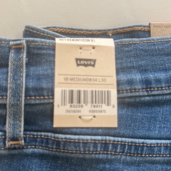 Levi's 311 shaping skinny a mid rise tummy swimming jean 34 x 30 NWT - Picture 4 of 8